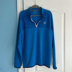 Men’s XL adidas golfing quarter zip. Blue.